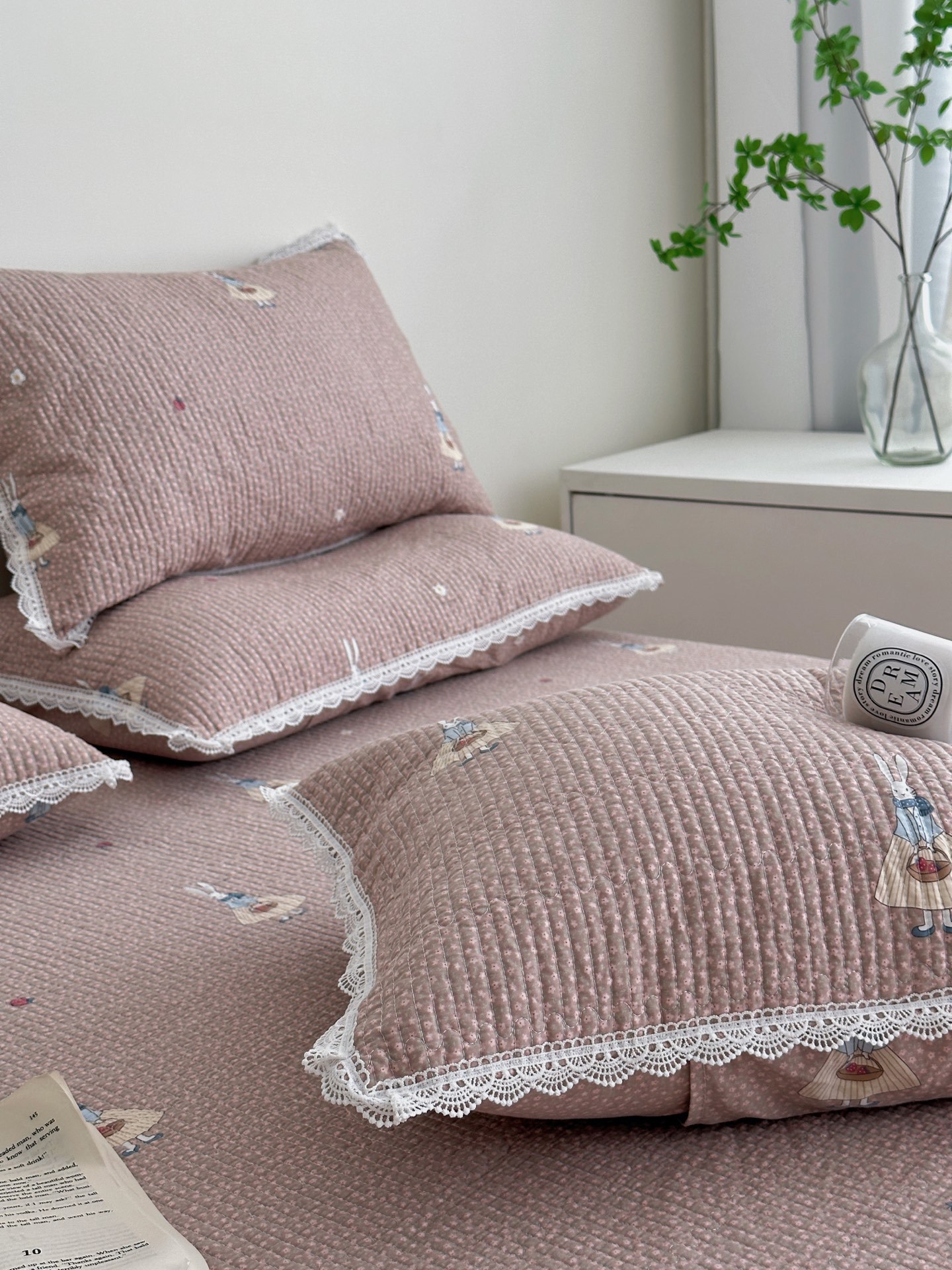 Lisa series, a three-piece set of all-cotton high-temperature sand-washed cotton bed cover, is skin-friendly, breathable and suitable for all seasons pic 85
