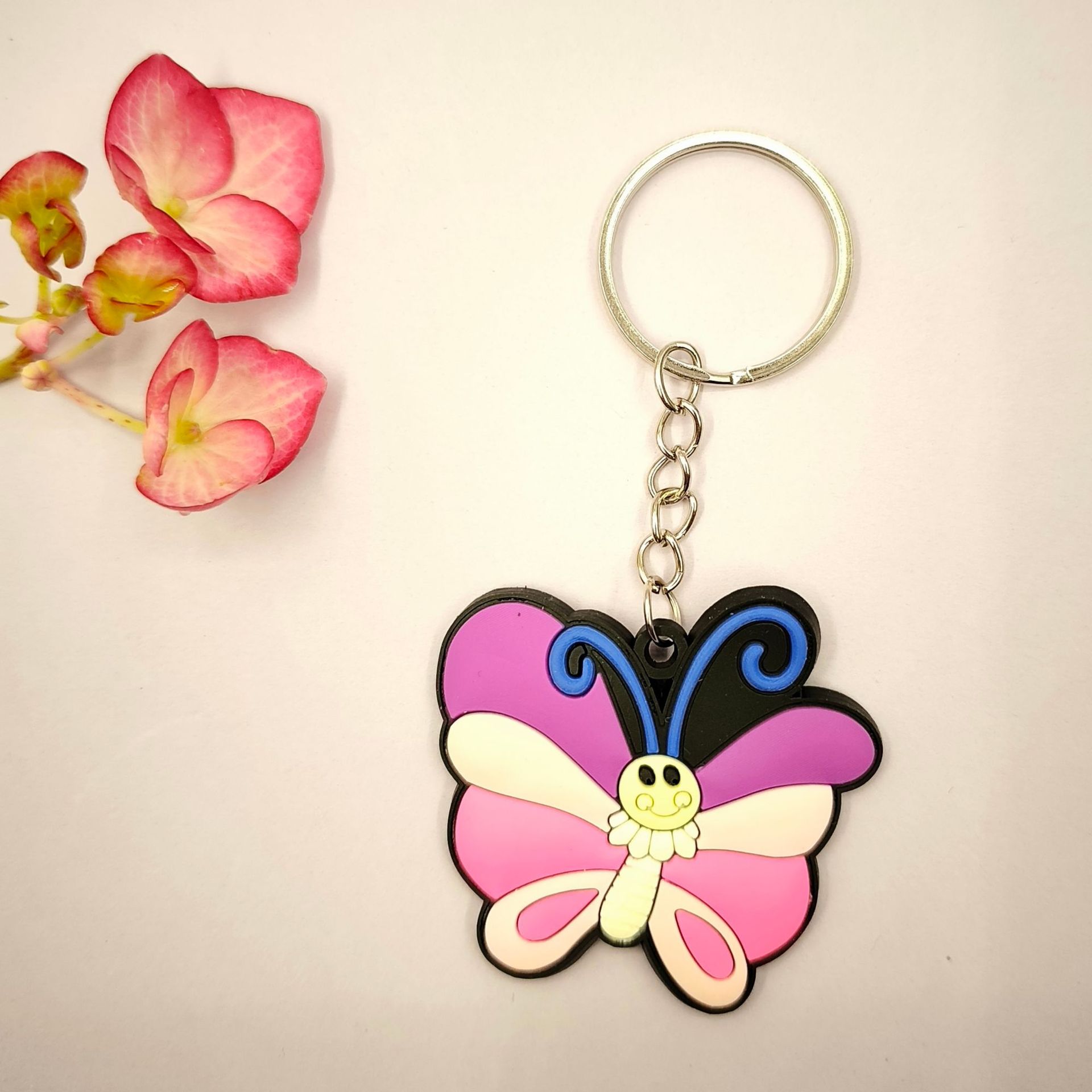 跨境热卖蝴蝶软胶钥匙扣儿童钥匙扣幼儿园小学生开学日分享详情19
