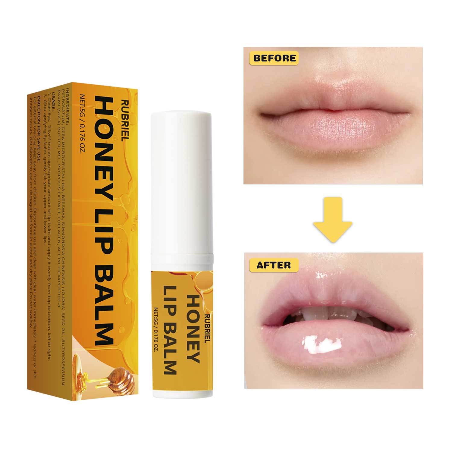Cross-border RUBRIEL Honey Lip Balm 5g Moisturizing Hydrating Honey Lip Balm pic 5