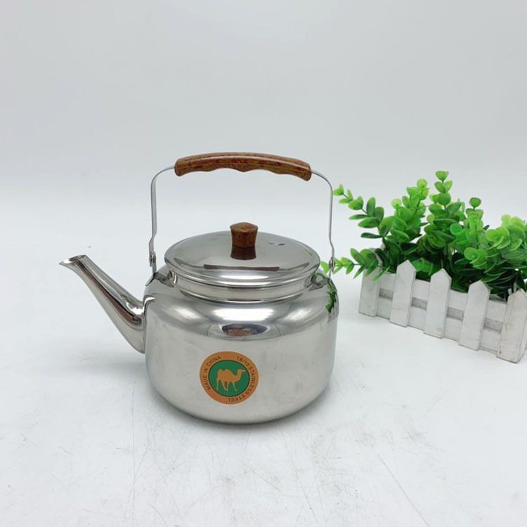 不锈钢水壶木纹柄1.0L多用壶户外电磁炉加厚小水壶无磁手提百合壶详情6