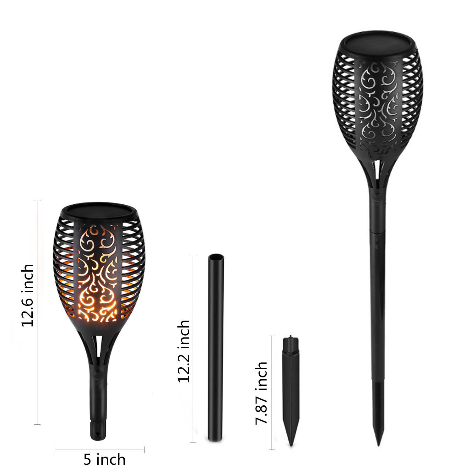 火把灯太阳能地插灯户外防水过道别墅景观庭院灯草坪灯火焰灯厂家详情16