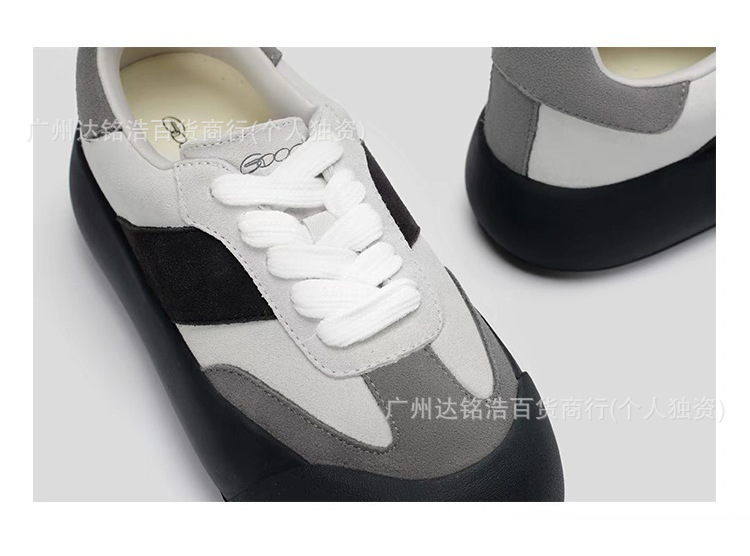 goodbai蓬蓬鞋白敬亭同款鞋子女粉色德训鞋厚底休闲鞋情侣款增高详情17