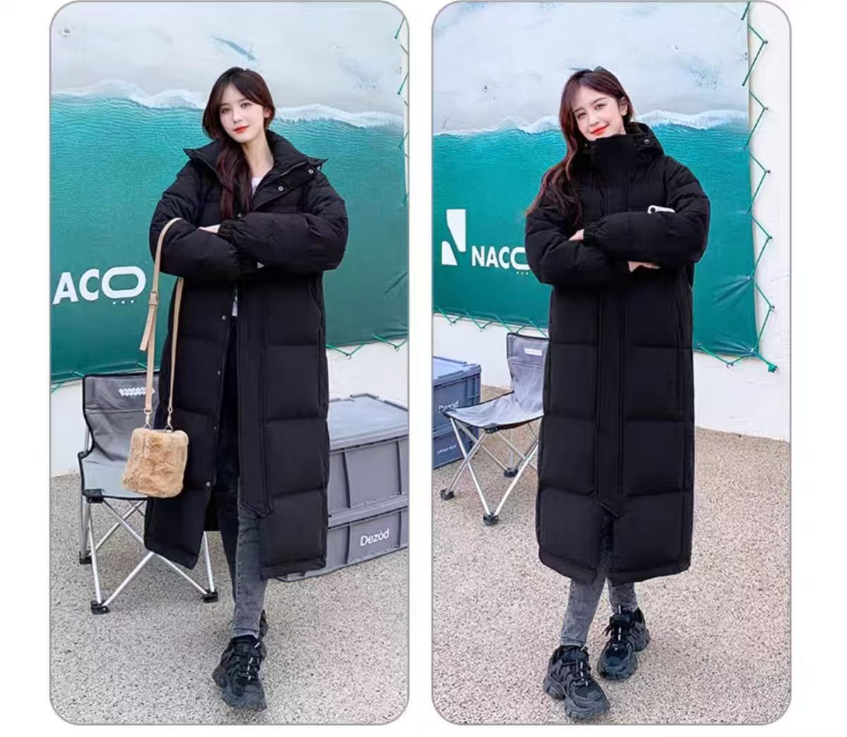 2025新款羽绒服女中长款中戏羽绒服长款过膝加厚白鸭绒羽绒衣外套详情13