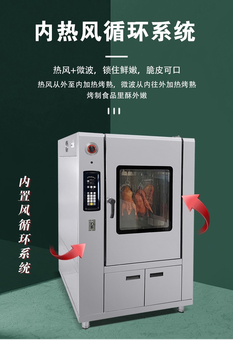 Commercial intelligent hot air circulation roast duck oven, fully automatic large-capacity poultry roasting oven, and special equipment for hotels and canteens pic 9