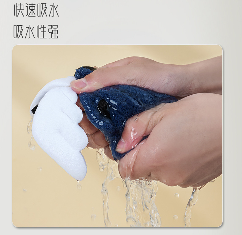 儿童擦手巾挂式卡通速干擦手毛巾厨房卫生间擦手布手帕超柔软详情8