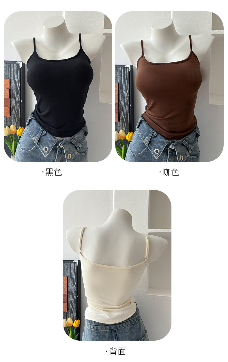漫画胸小胸显大吊带背心女打底美背外扩带胸垫内搭辣妹外穿上衣夏详情7