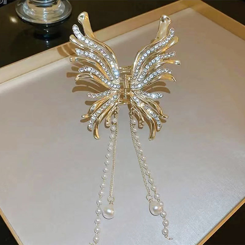 新款合金金色超大号简约光面金属发抓抓夹鲨鱼夹不掉色发饰批发详情14