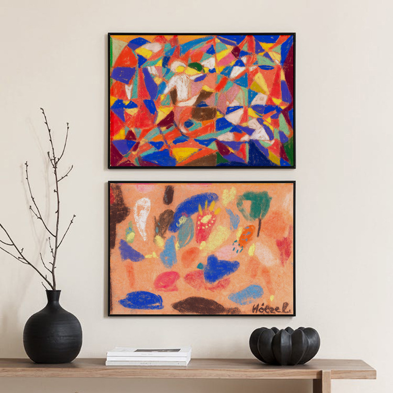 德国画家阿道夫霍尔策尔现代派复古抽象艺术装饰色块几何挂画画芯详情3
