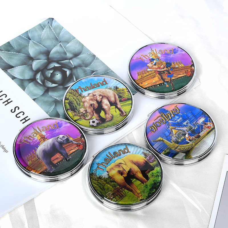 欧美热销化妆镜口袋小镜子定制图案折叠双面镜随身便携镜子女学生详情4