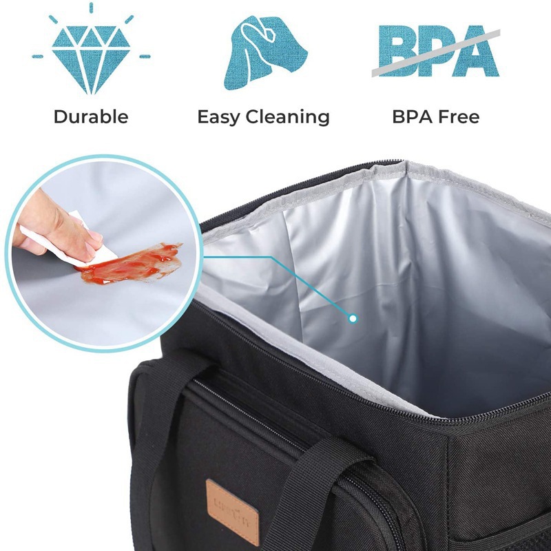 亚马逊保温包大容量野餐露营包牛津布便当包上班上学午餐包详情19