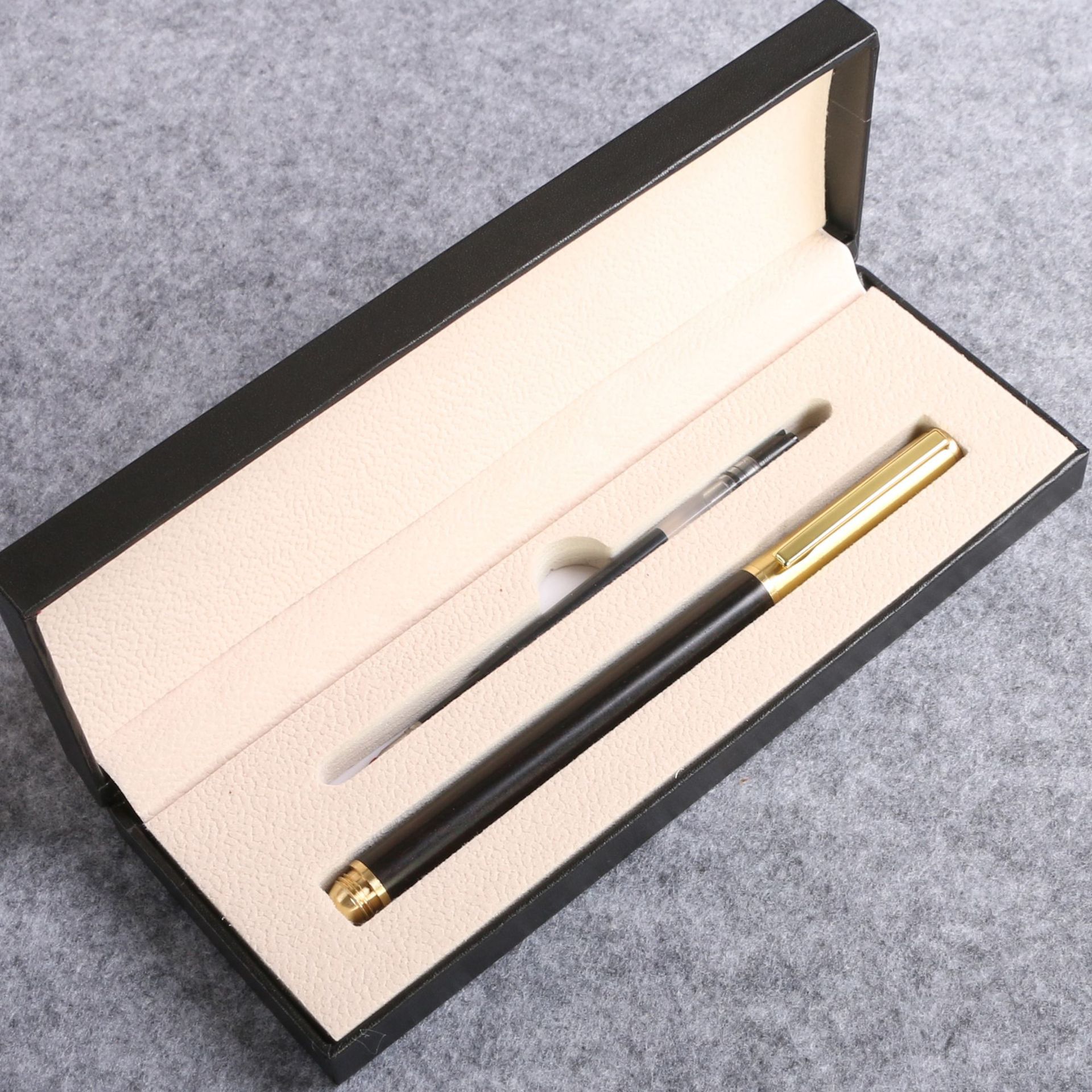 Wooden business pearl signature pen, brass solid wood pen clip, gel pen, LOGO printed, laser customized signature pen pic 13