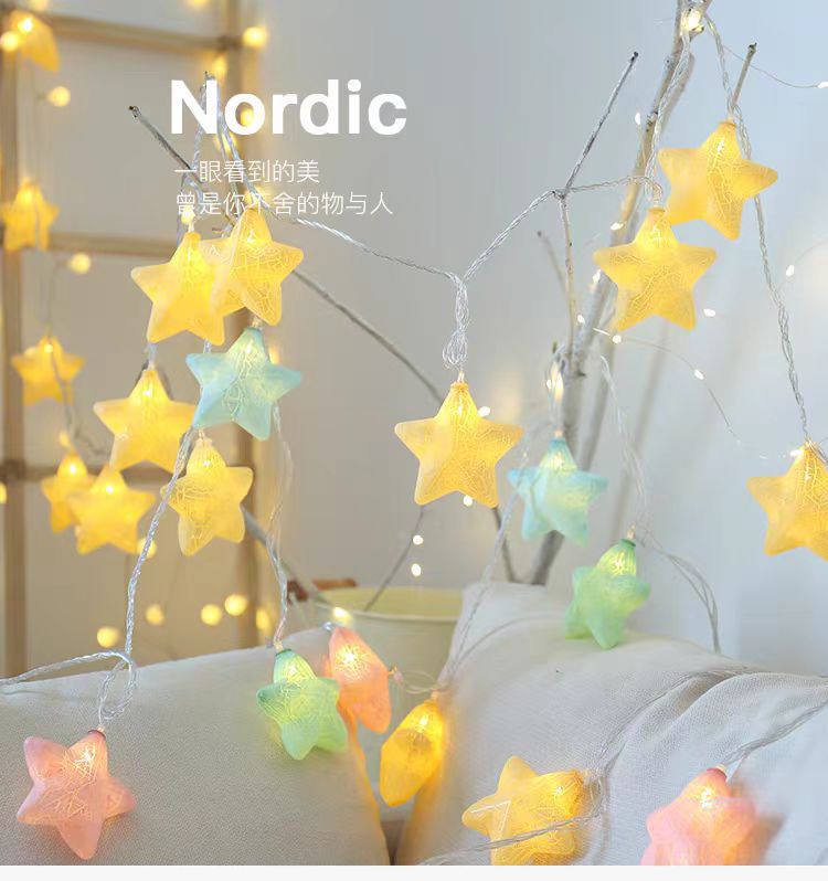 户外装饰彩灯闪灯串灯满天星串灯挂灯房间卧室生日场景布置星星灯详情1