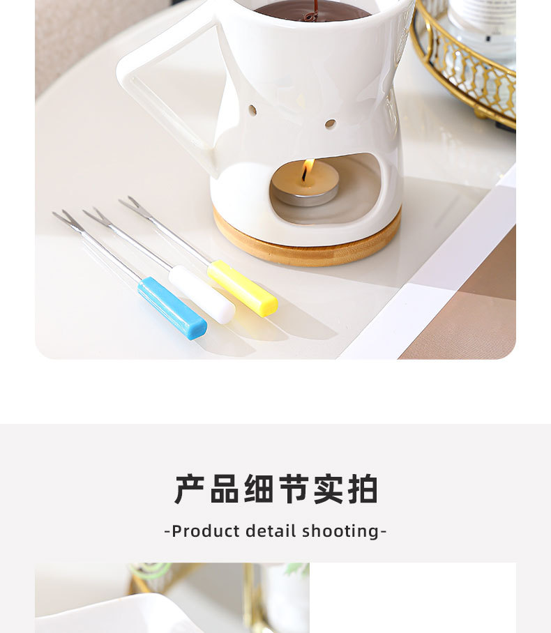 北欧创意陶瓷巧克力火锅炉冰淇淋芝士奶酪融化炉锅DIY蜡烛加热炉详情13