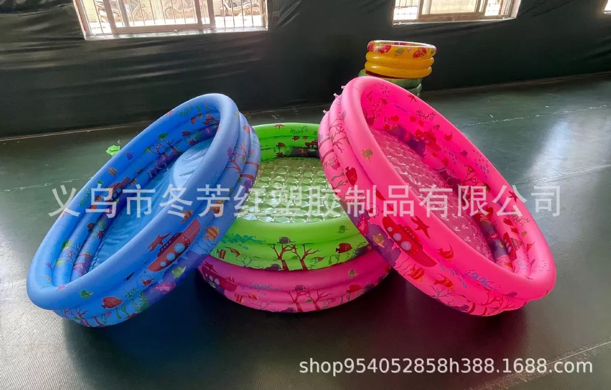 厂家直供儿童PVC圆形游泳池户外广场充气钓鱼水池适合小孩玩耍运动户外游艺设施详情3