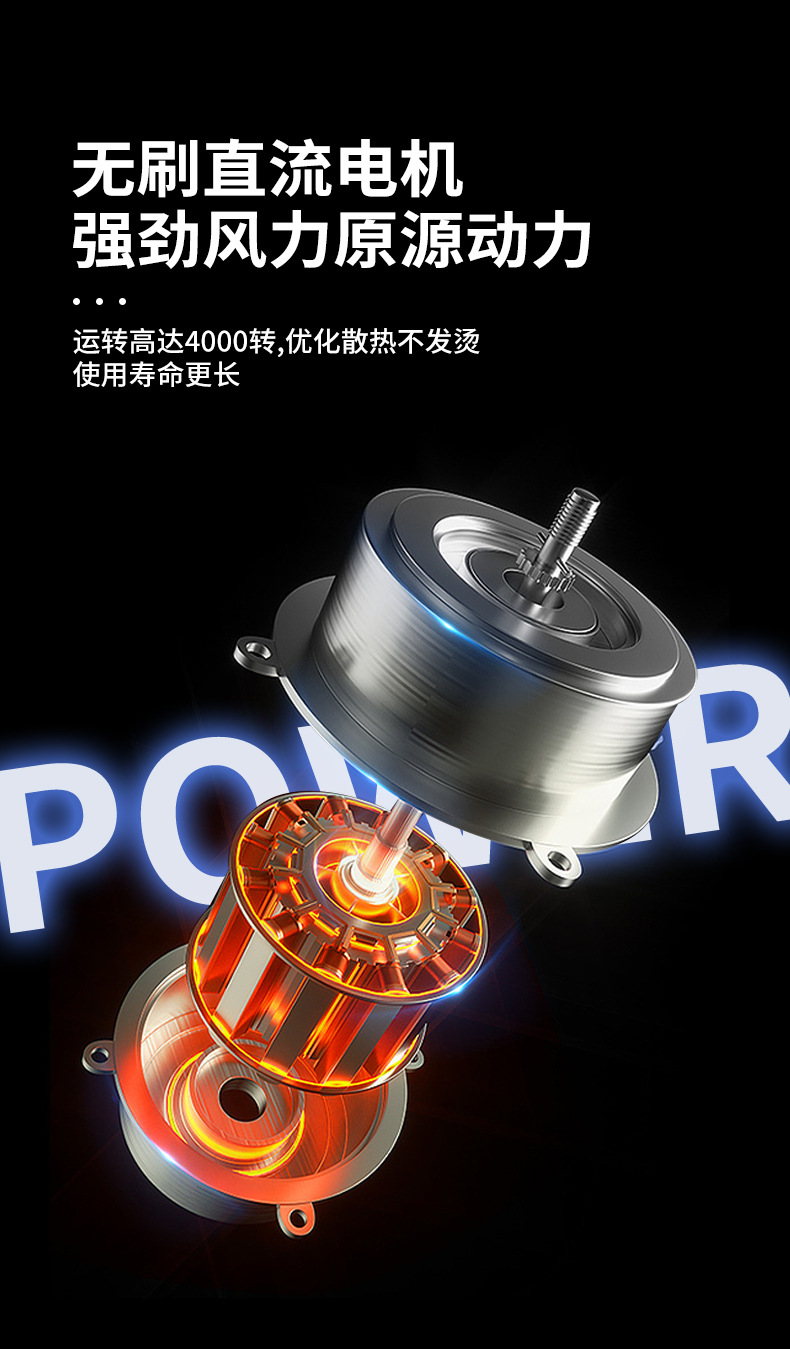 Cross-border usb small fan, household electric fan, rechargeable dormitory desktop fan, portable mini handheld fan pic 12