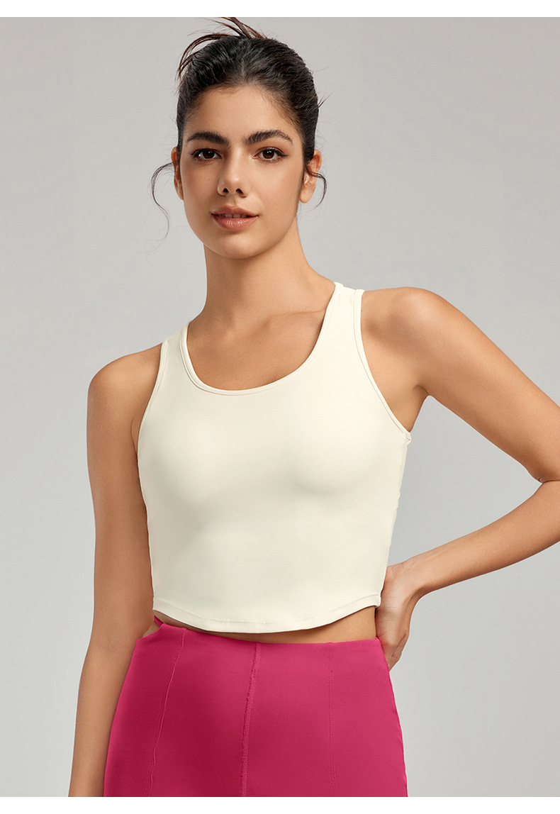 大树服饰运动背心女带胸垫性感瑜伽服上衣背心透气不跑杯健身背心详情30