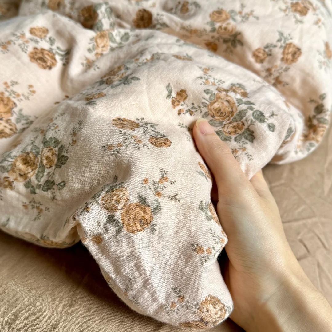 小红书A类全棉有氧双层纱四件套母婴级透气纯棉纱布小清新Kitty猫详情51