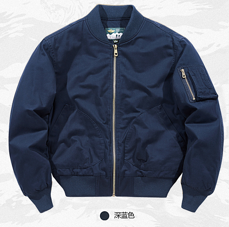 2024春秋新款飞行夹克棉衣男款V领青年上衣工装外套男春秋款棉服详情8