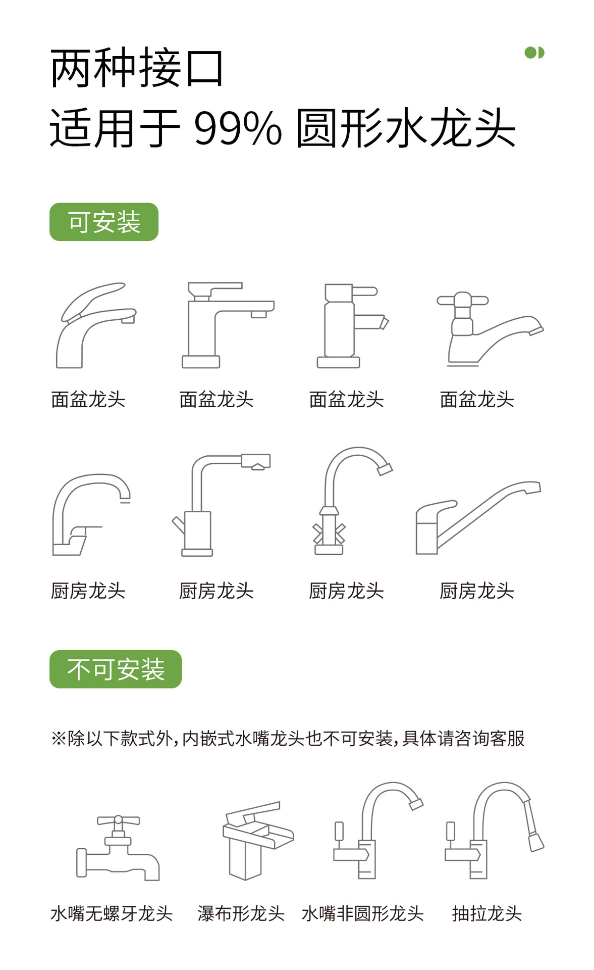 FaSoLa showerhead water-saving device filter pressurized showerhead filter core household tap water anti-splash faucet filter pic 16