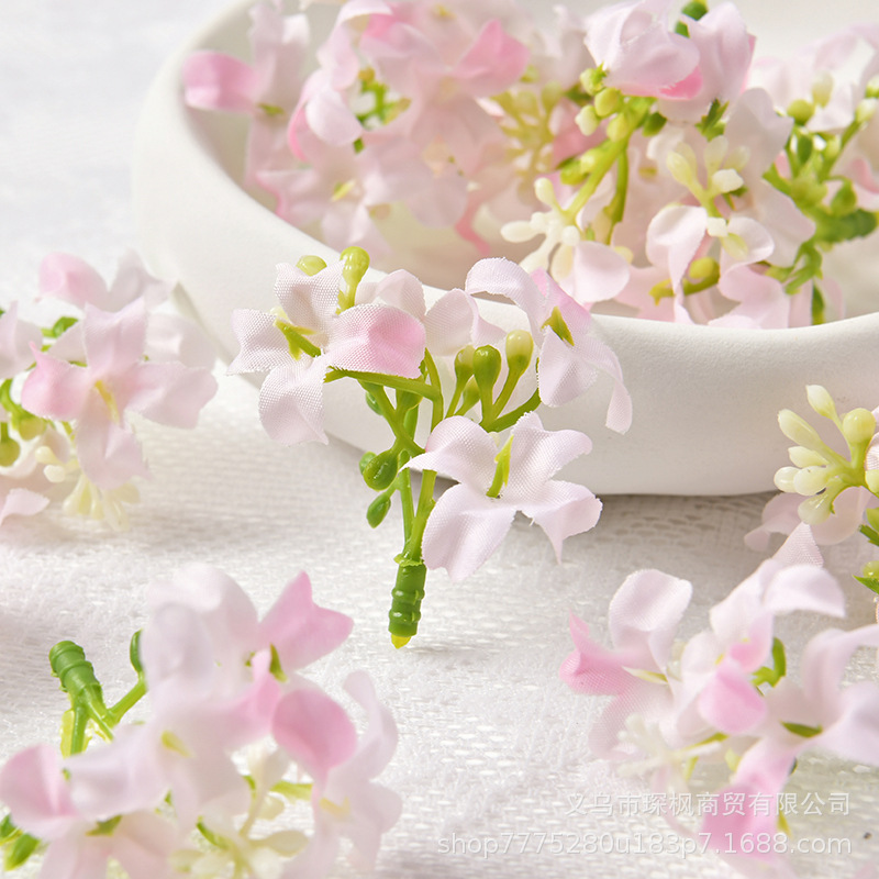 仿真桂花花头 diy十字花假花 簪花头饰材料配件 家居礼盒装饰花艺详情7