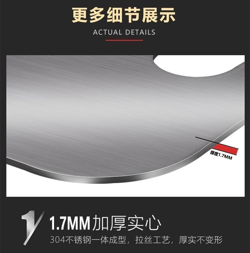 The stainless steel cutting board is thickened, moisture-proof and mold-proof. It is a household double-sided kitchen large cutting board with a hanging kitchen rolling board pic 8