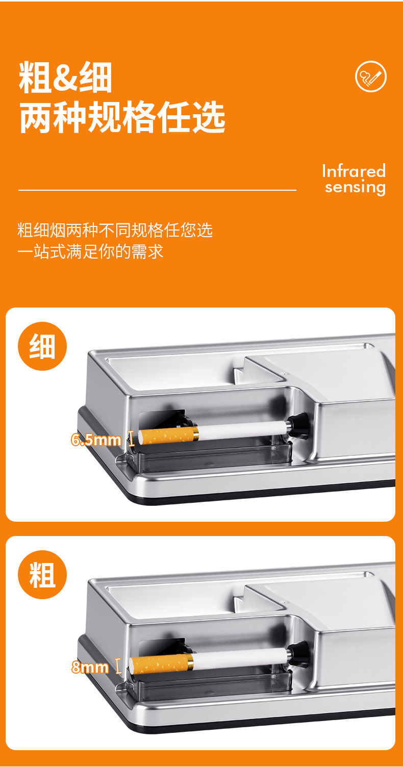 新款全自动卷烟器粗细一机两用款小型手动拉烟器电动卷烟机器批发详情15