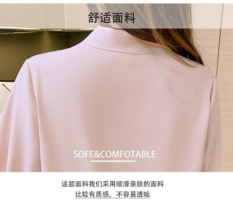 夏季短袖衬衫女装2024夏季新款气质蝴蝶结职业白领工作服短袖衬衣1详情3
