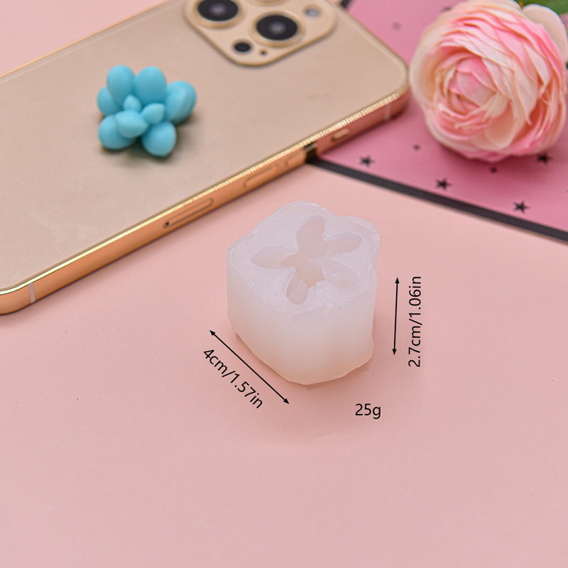 Choukai succulent plant silicone mold diy Chocolate mousse Cake decoration Scented gypsum candle drip glue mold pic 1