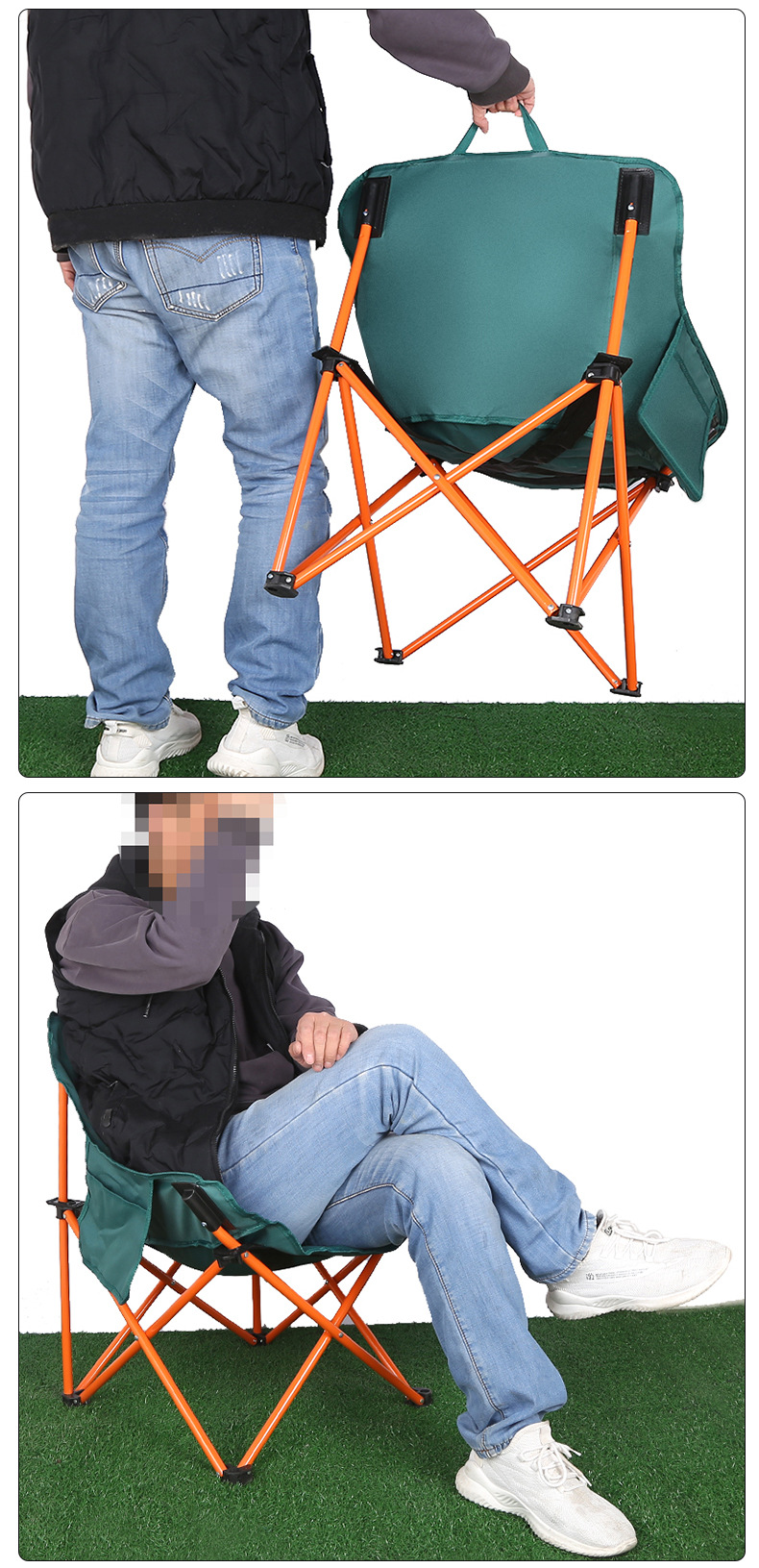 月亮椅折叠椅便携式户外用品钓鱼凳烧烤野餐椅写生椅户外露营椅详情18