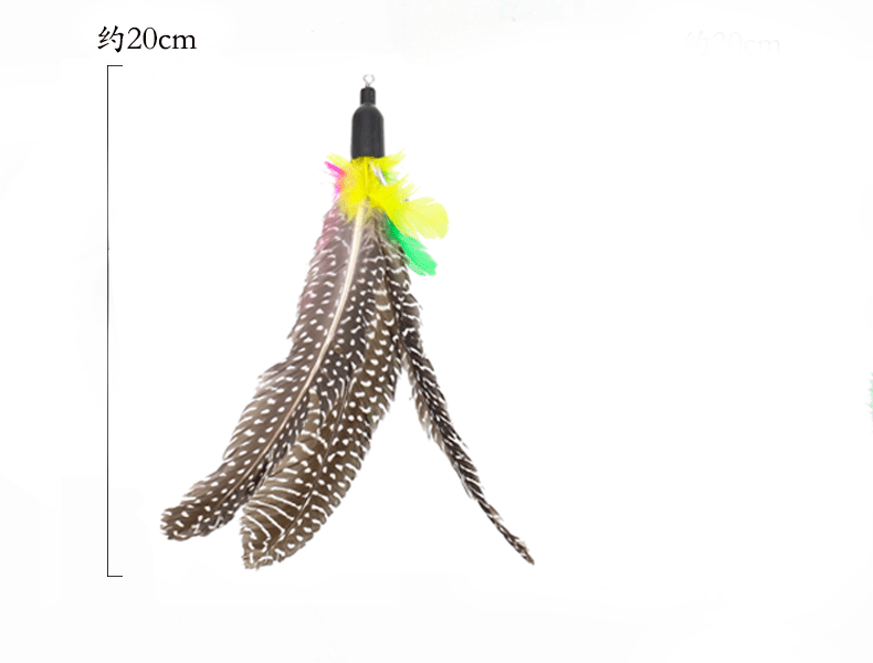 In-stock cross-border cat teasing stick set, Amazon pet toy set, feather replacement head cat toy set pic 4