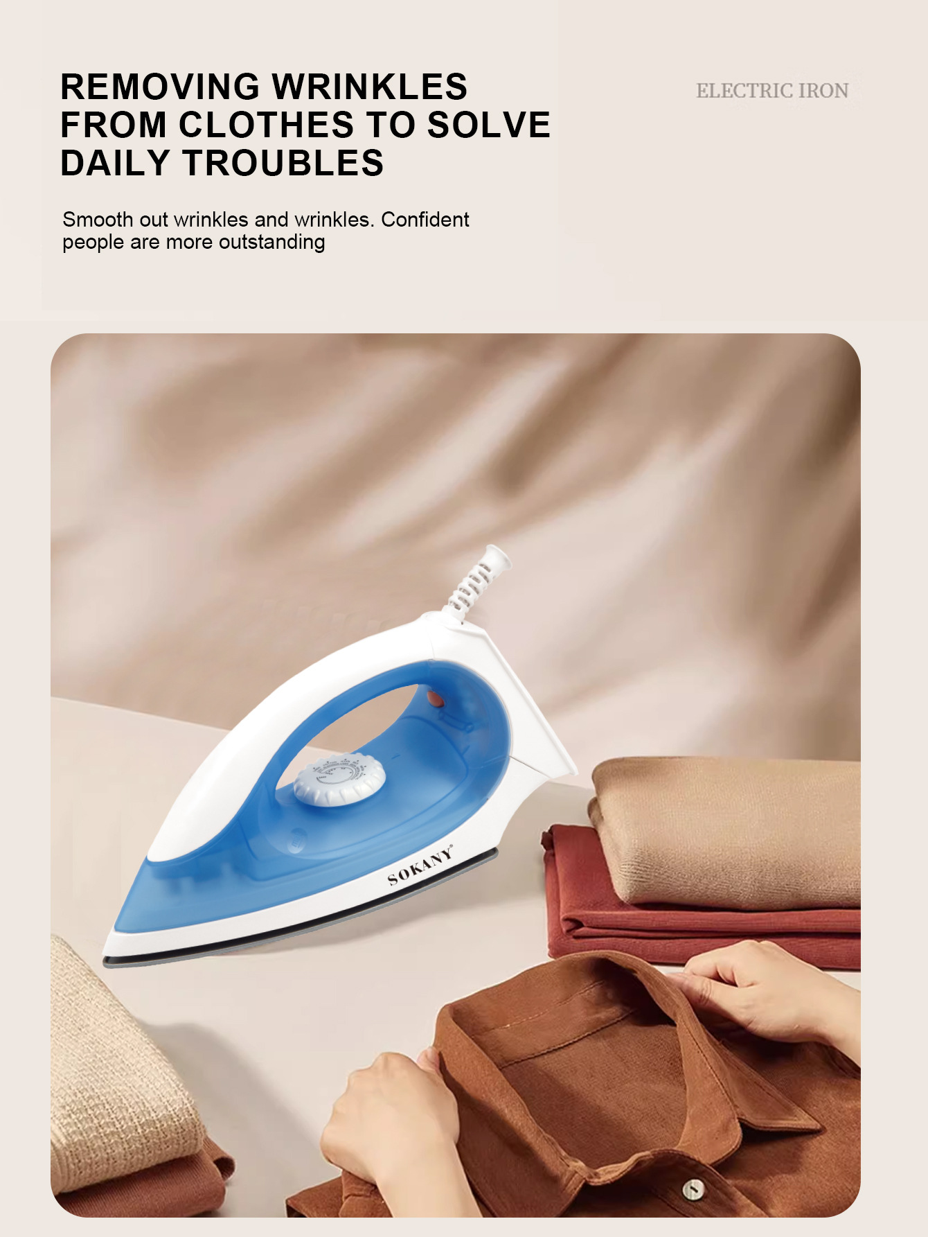 外贸SOKANY898A熨斗宿舍旅行便携手持式挂烫机熨烫steam iron混色详情6