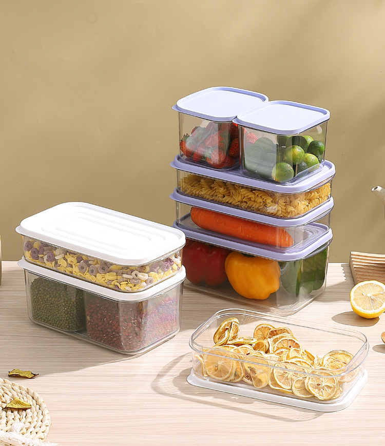INS engrosado PET crisper box encurtido de encurtidos reefer de cocina congelador de alimentos caja de almacenamiento fresco set de tres piezas pic 40