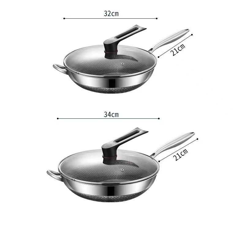 凹面电磁炉专用锅不粘锅不生锈双屏三层钢不锈钢炒锅圆底炒菜家用详情24
