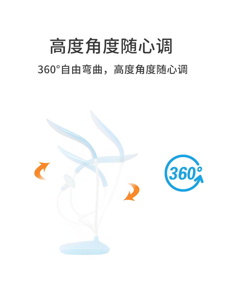 Wholesale led desktop study desk lamp, eye-protecting student dormitory usb charging bedroom bedside touch mini desk lamp pic 9