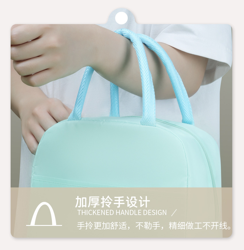 厂家批发纯色保温午餐包学生上班族便携手提款牛津布保温午餐包详情18