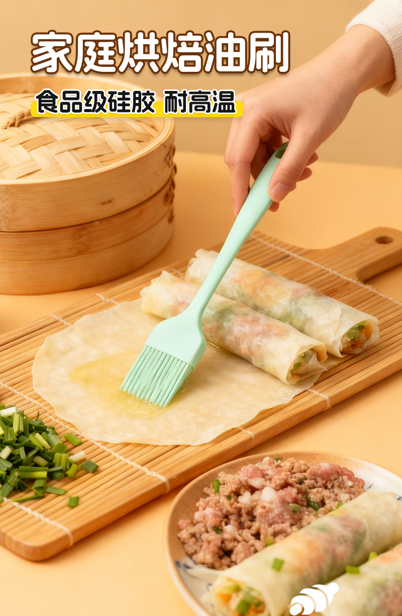 食品级硅胶油刷大号烧烤刷耐高温烙饼毛刷子家用烘焙工具刮刀套装详情1