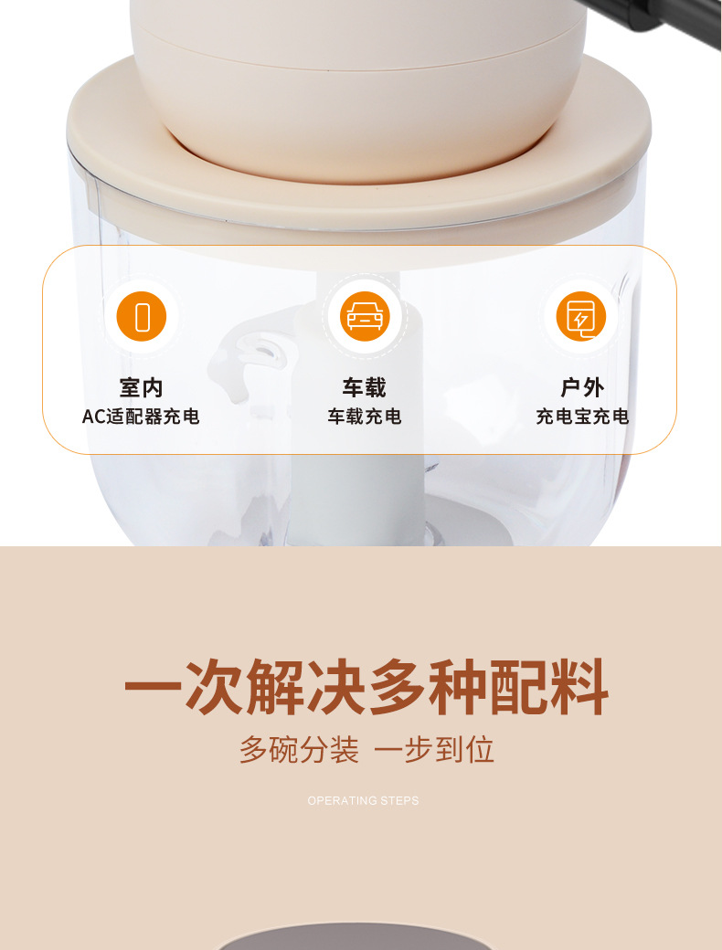 Cross-border electric garlic minder, meat grinder, household kitchen automatic large plastic glass garlic paste and minced garlic machine pic 13