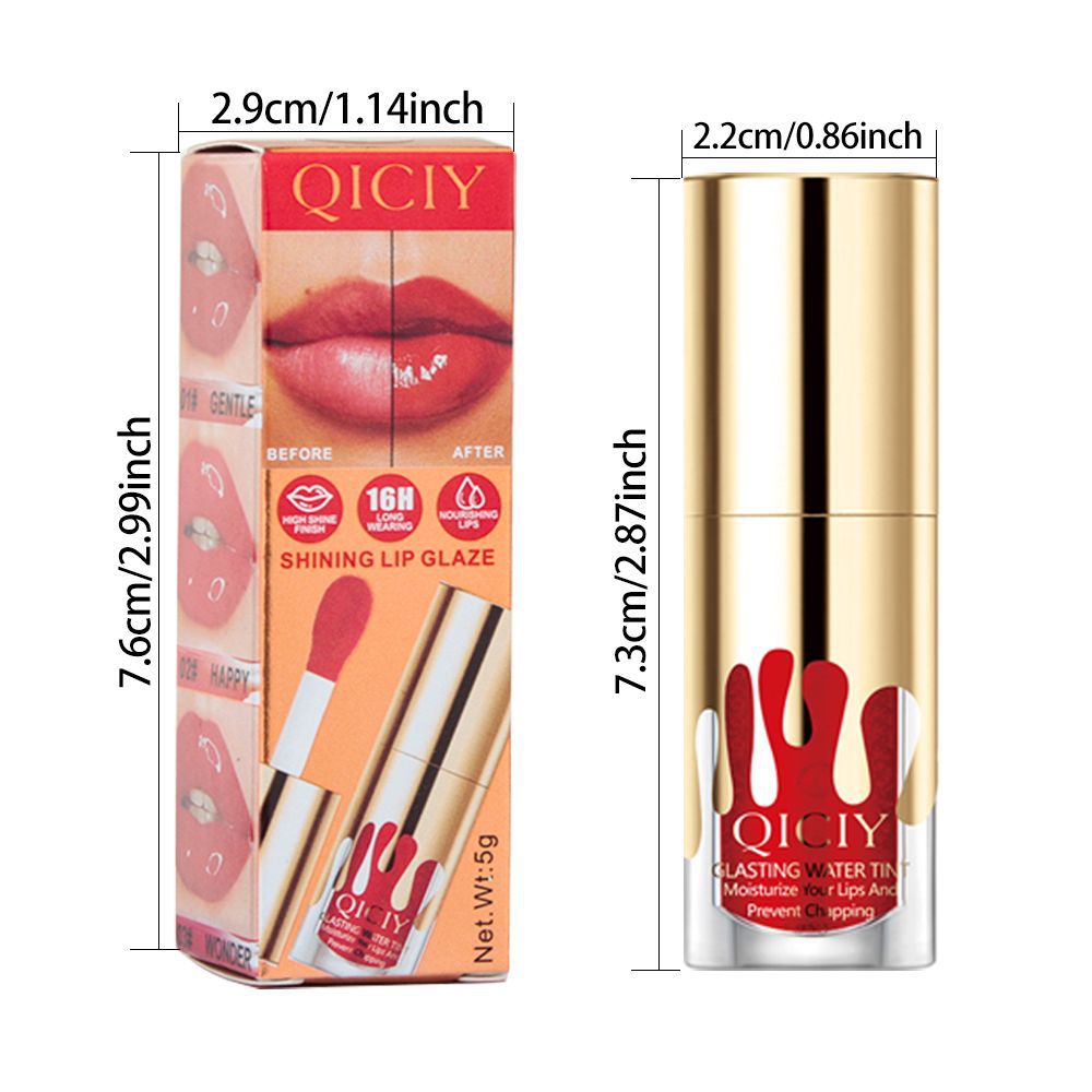 Cross-border exclusive QICIY 6-color lip gloss, with a hydrating and clear texture, light and non-sticky, fair and tender, elegant lip gloss wholesale pic 11