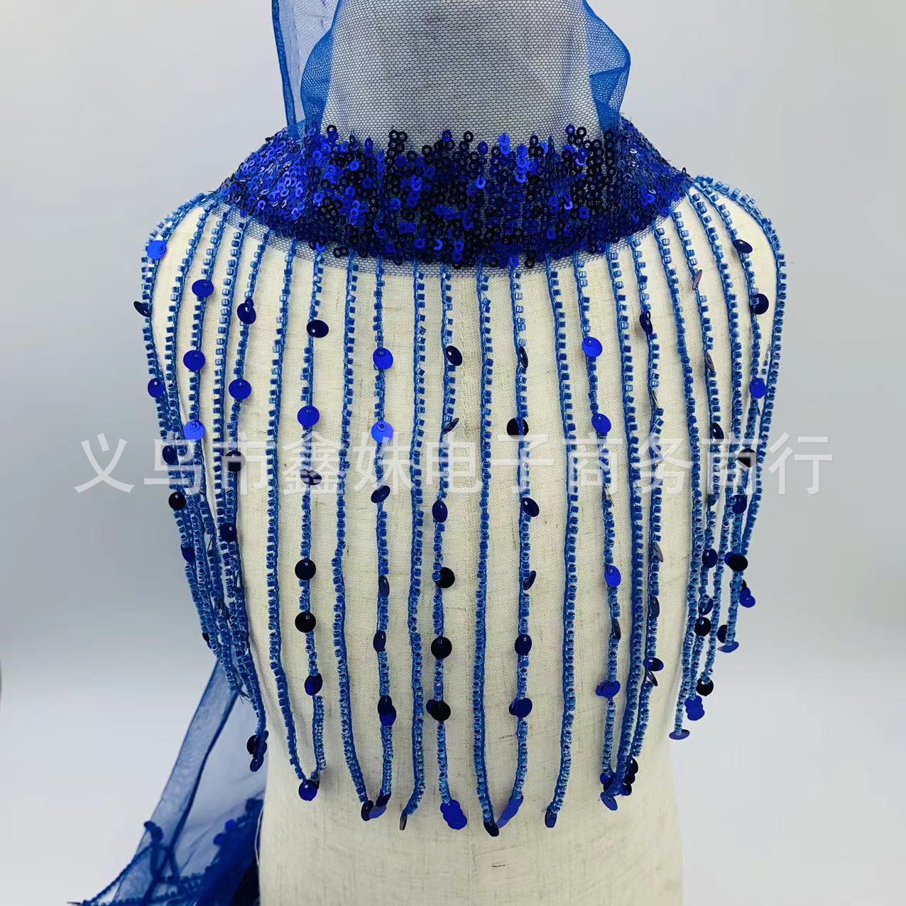In stock, there are tassel sequins, beaded fabric curtains, stage performance decorations pic 2
