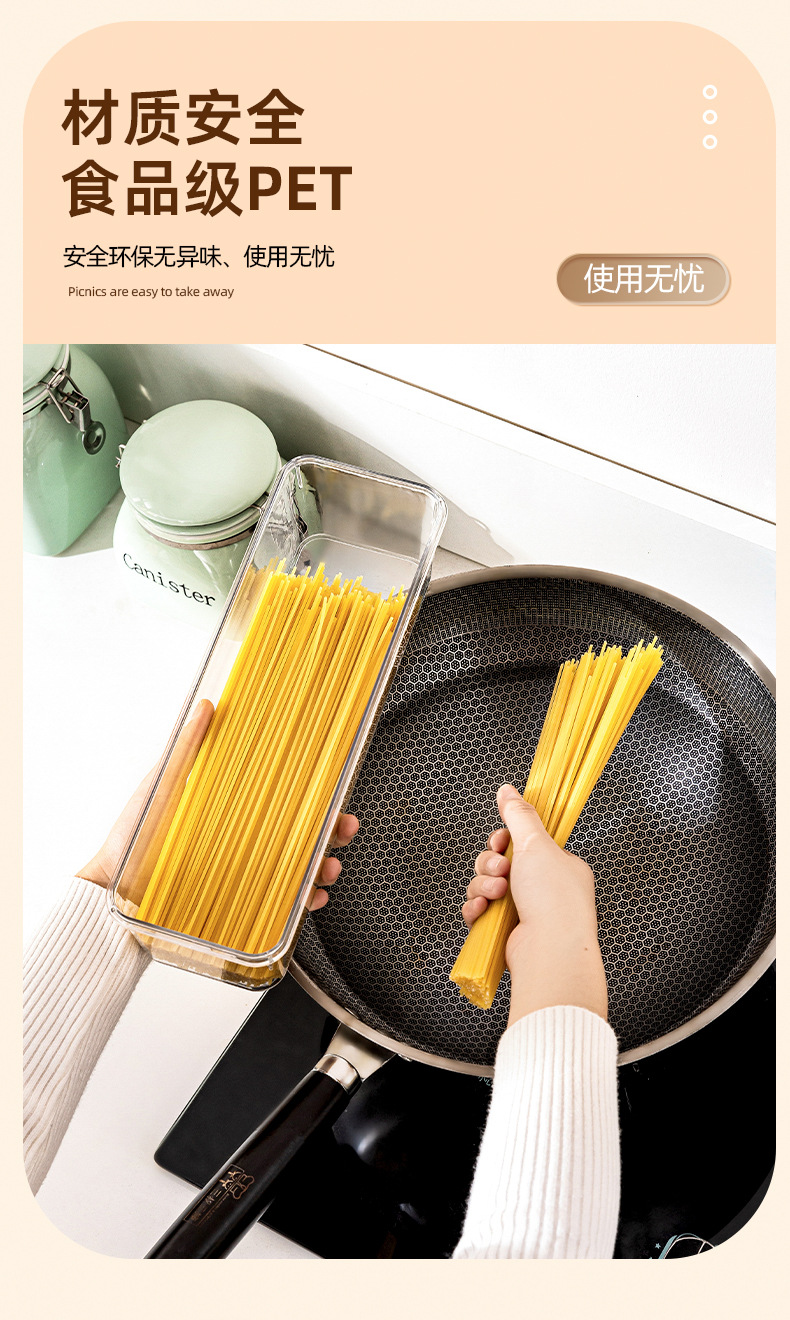 Noodle storage box, refrigerator, kitchen, food-grade sealed preservation box with lid, coriander, scallion, ginger, garlic, pasta and dried noodles box pic 10