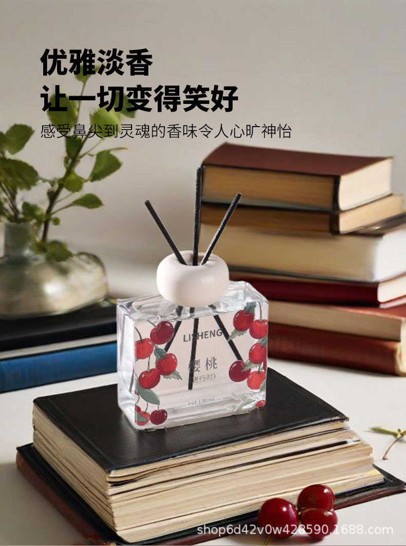 跨境专供无火香薰室内香氛空气清新香薰栀子花藤条持久留香批发详情2