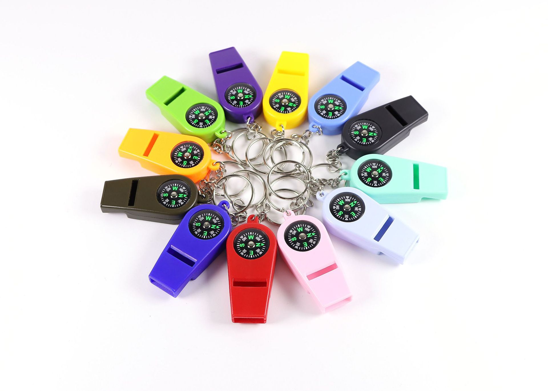 新款迷你多种颜色可选便捷可挂钥匙扣2合1口哨车用家用户外指南详情3