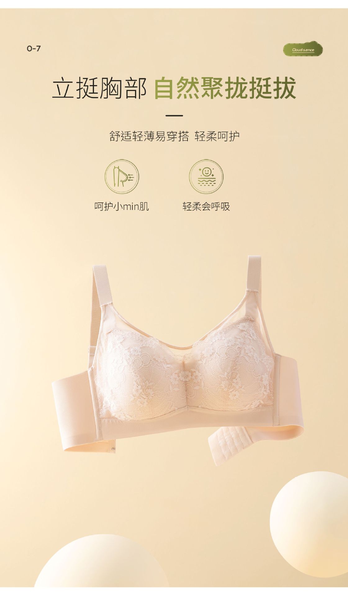 无痕蕾丝大码养护调整型内衣女士轻薄凉感不下垂全罩杯包裹文胸罩详情9