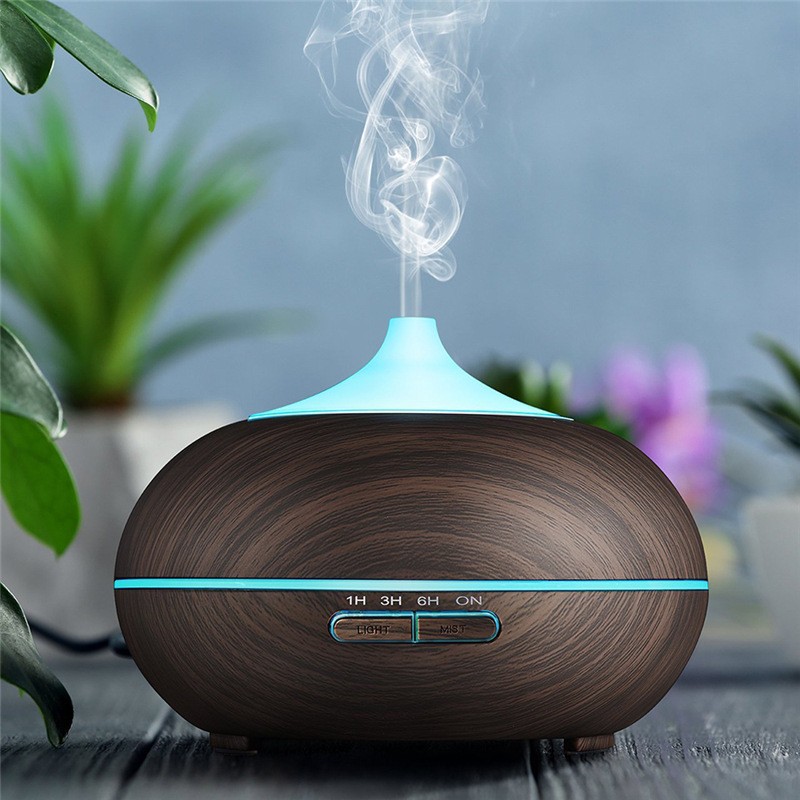 New wood grain aroma diffuser humidifier from the manufacturer, creative gift for hydrating, cross-border e-commerce pic 2