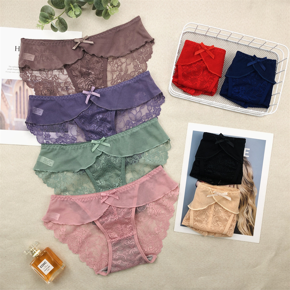 Best-selling women's underwear: French seamless lace elastic thin band, hollowed-out lace, breathable and comfortable. 60265# pic 26