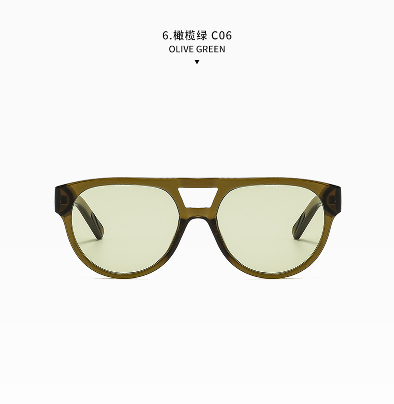 2024年双梁嘻哈开车司机蛤蟆防紫外线墨镜男时尚潮搭防蓝光平光镜详情19