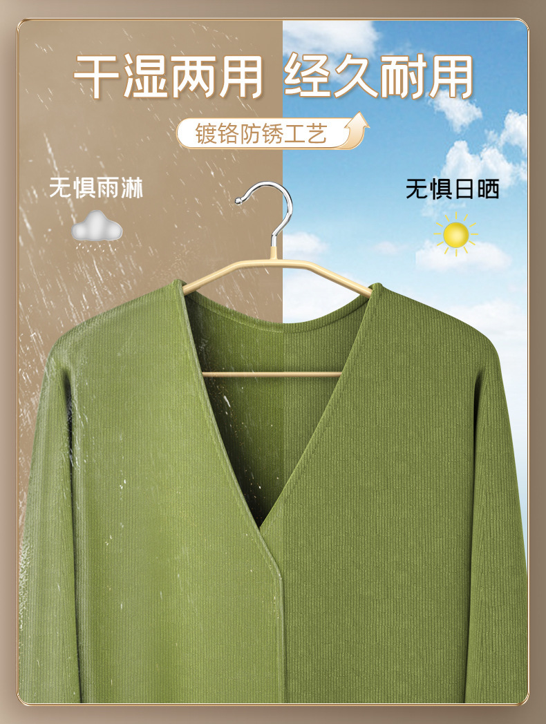 衣架家用浸塑宽肩无痕防肩角挂衣架子防滑不起包晾晒衣服撑子加厚详情6