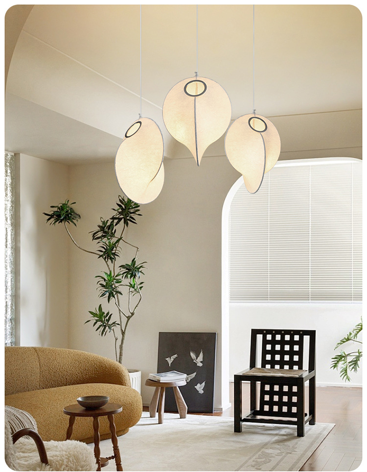 Lanterns, round balls, fabric chandeliers, new Chinese-style simple and creative bedroom, dining room, bar counter, Japanese silk tea room, Zen lamps pic 5