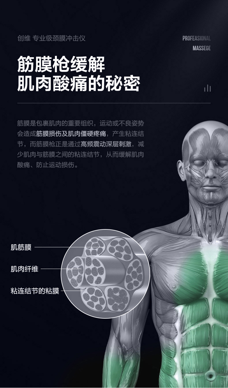 KH-530多功能数显液晶家用筋膜枪详情10