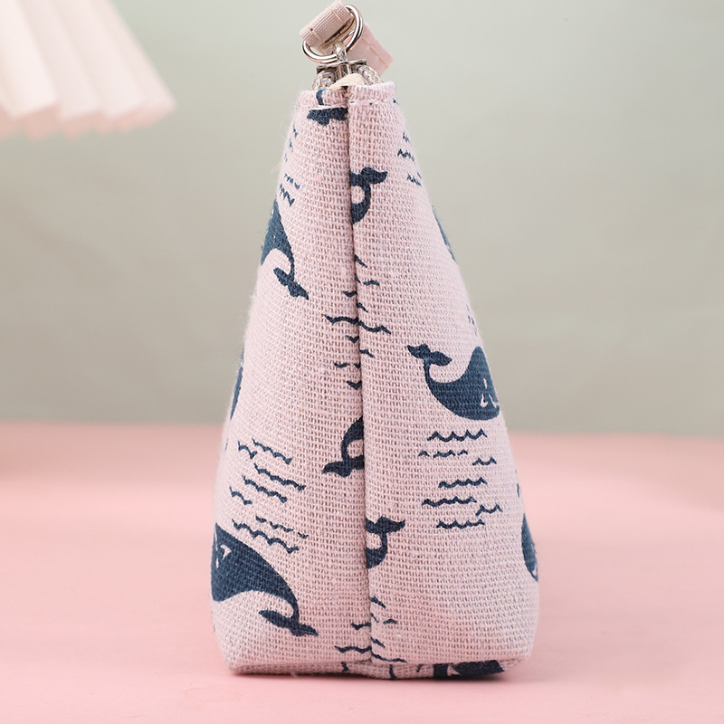 布艺拉链零钱包化妆品收纳包 多功能帆布卡包钥匙包手机包洗漱包详情6